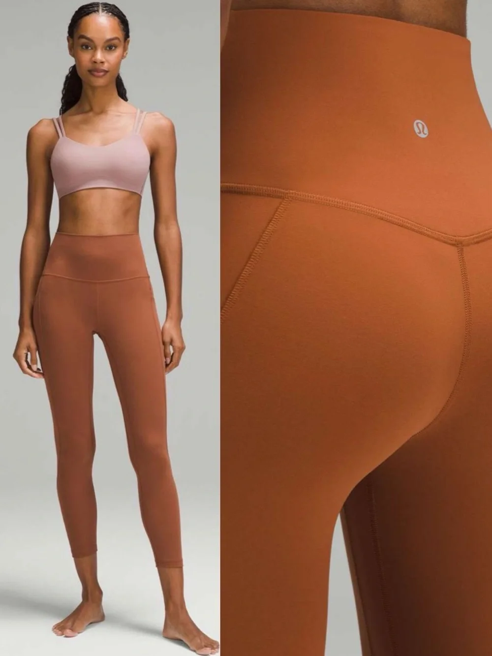 Lululemon Align High Rise Pants with Pockets Leggings Sable Orange